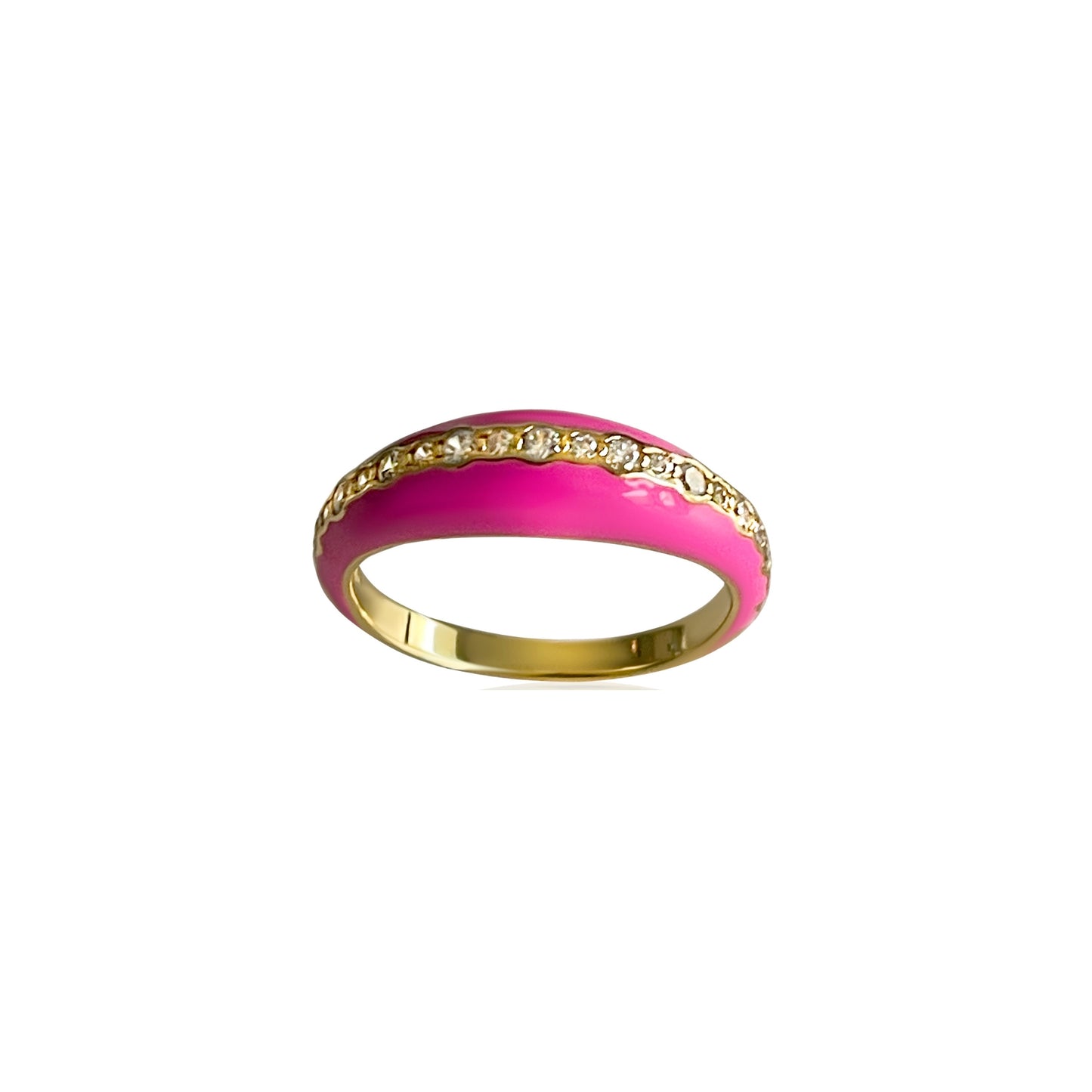 925 Ring Slim in Rosa