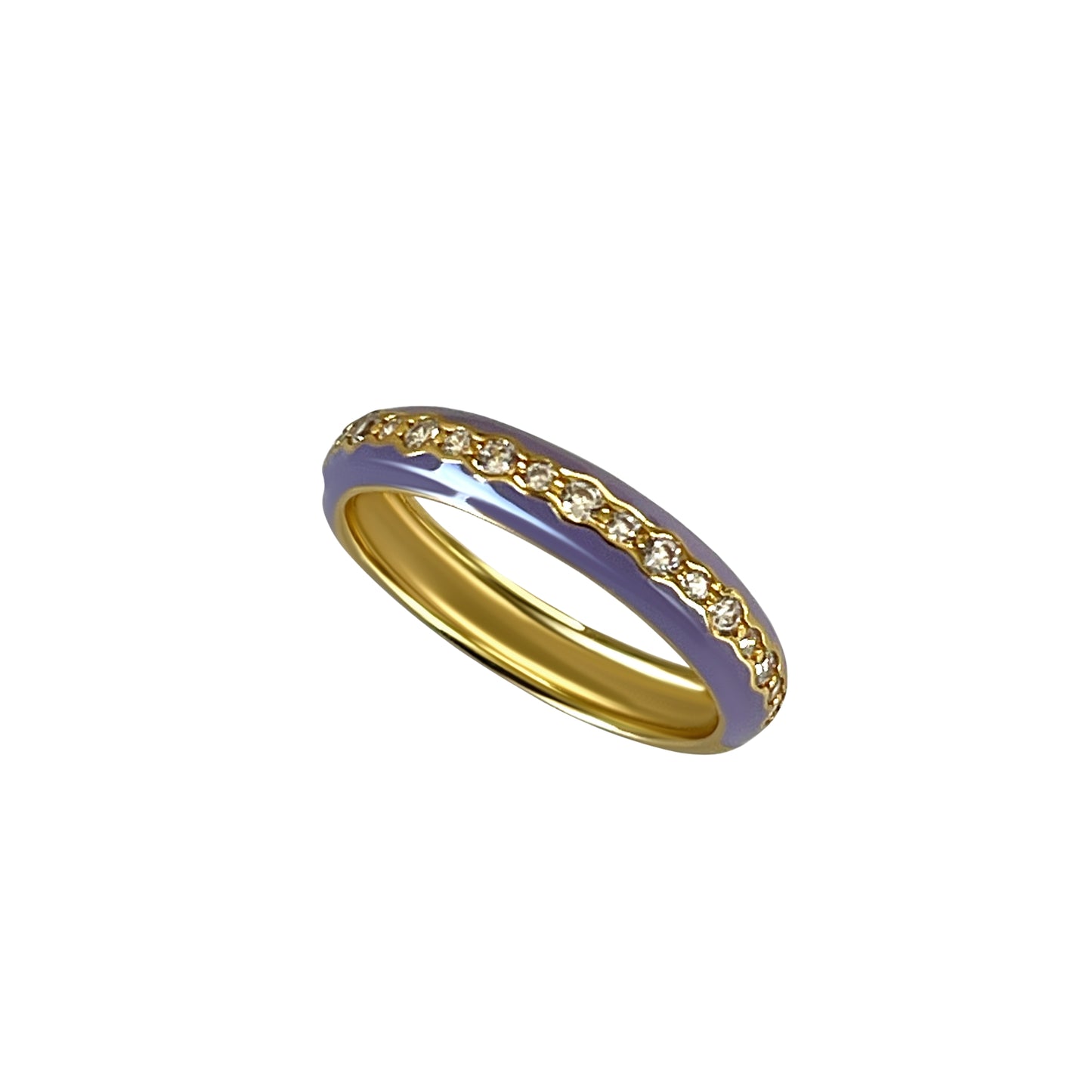 925 Ring Slim in Violett