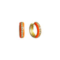 925 Silber Creolen – orange Emaille
