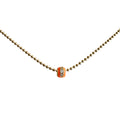 925 Silber Halskette orange Emaille