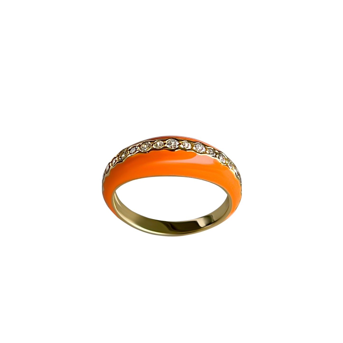 925 Ring Slim in Orange