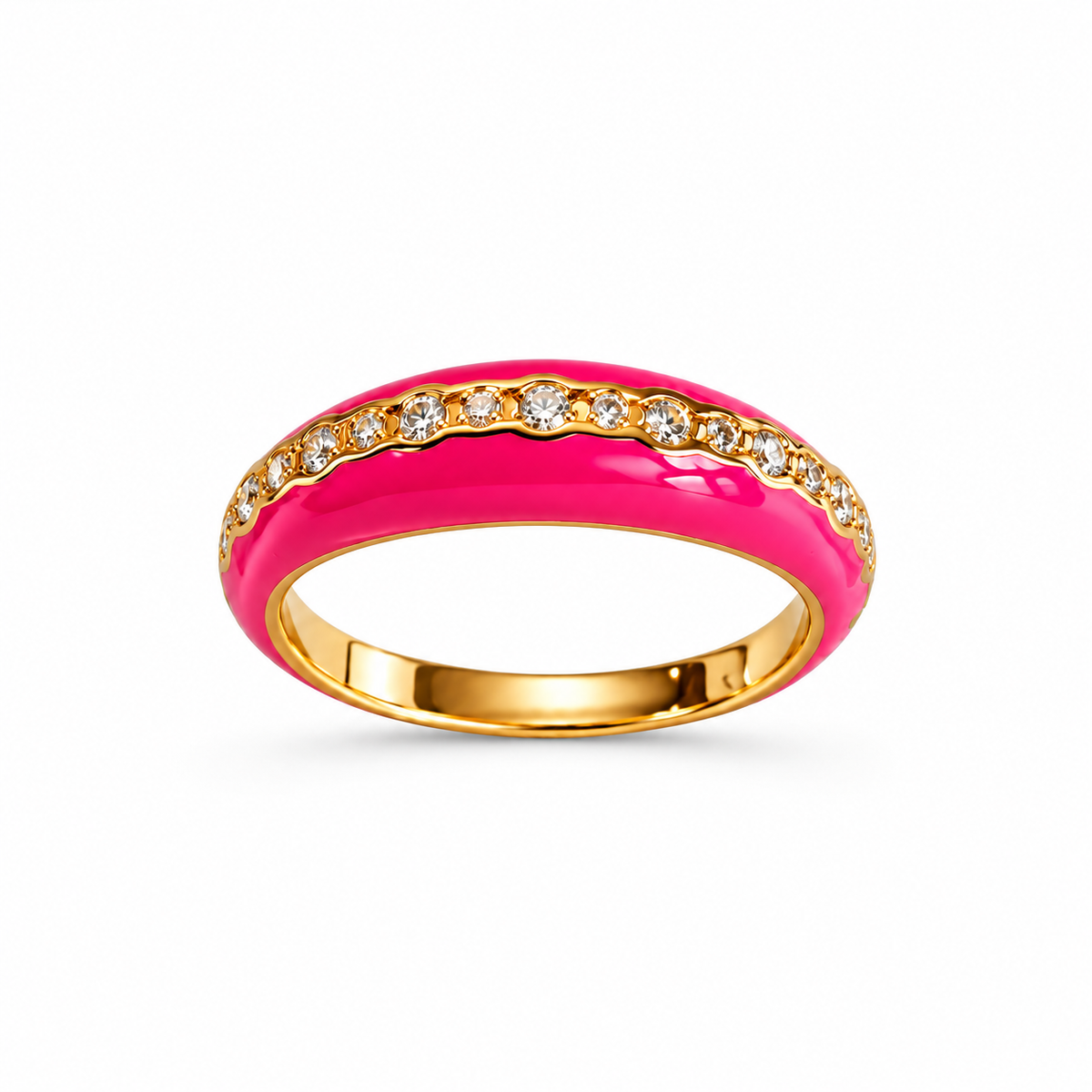 925 Silber Ring Bold rosa – Produktansicht