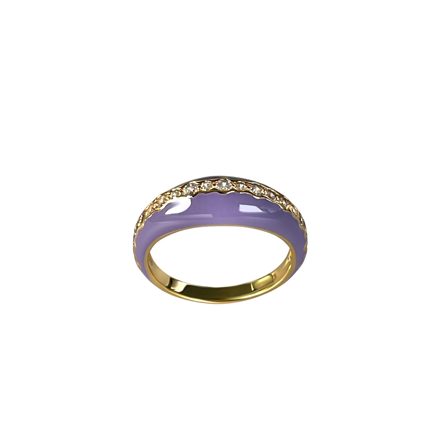 925 Ring Slim in Violett