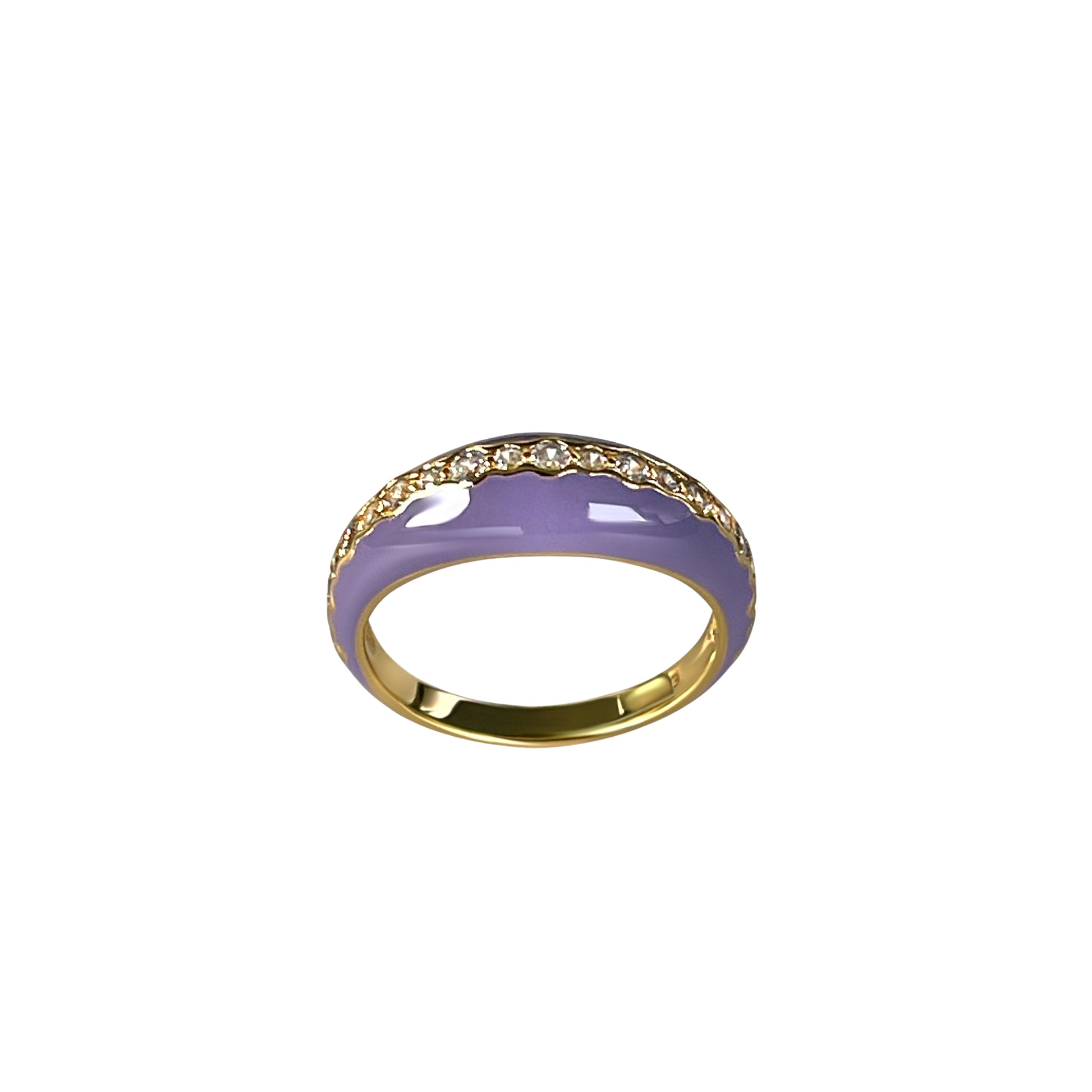 925 Ring Slim in Violett