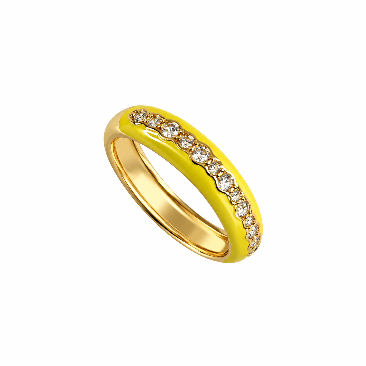  925 Ring Slim in Gelb