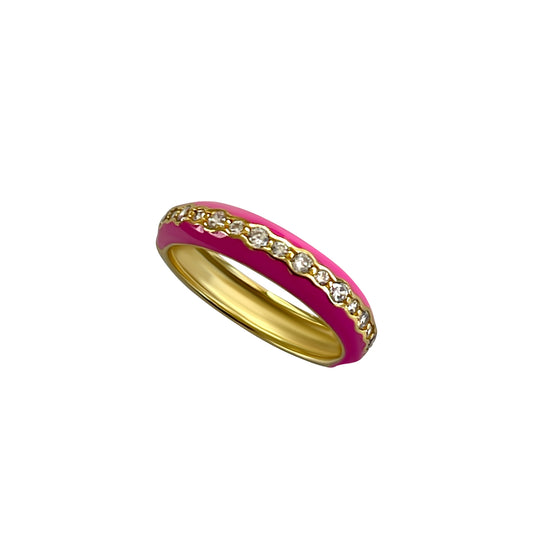     925 Ring Slim in Rosa