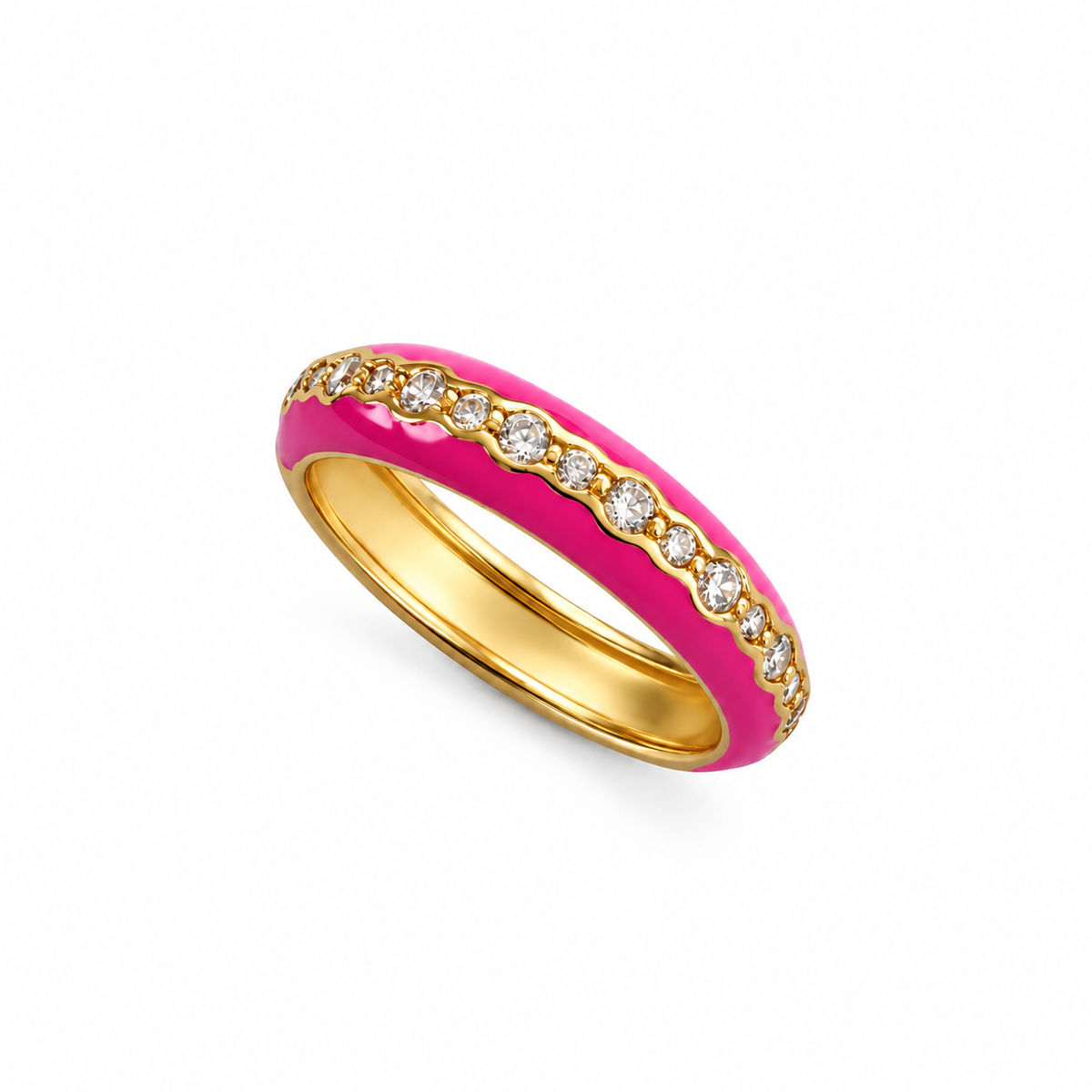 925 Silber Ring Slim rosa – Produktansicht