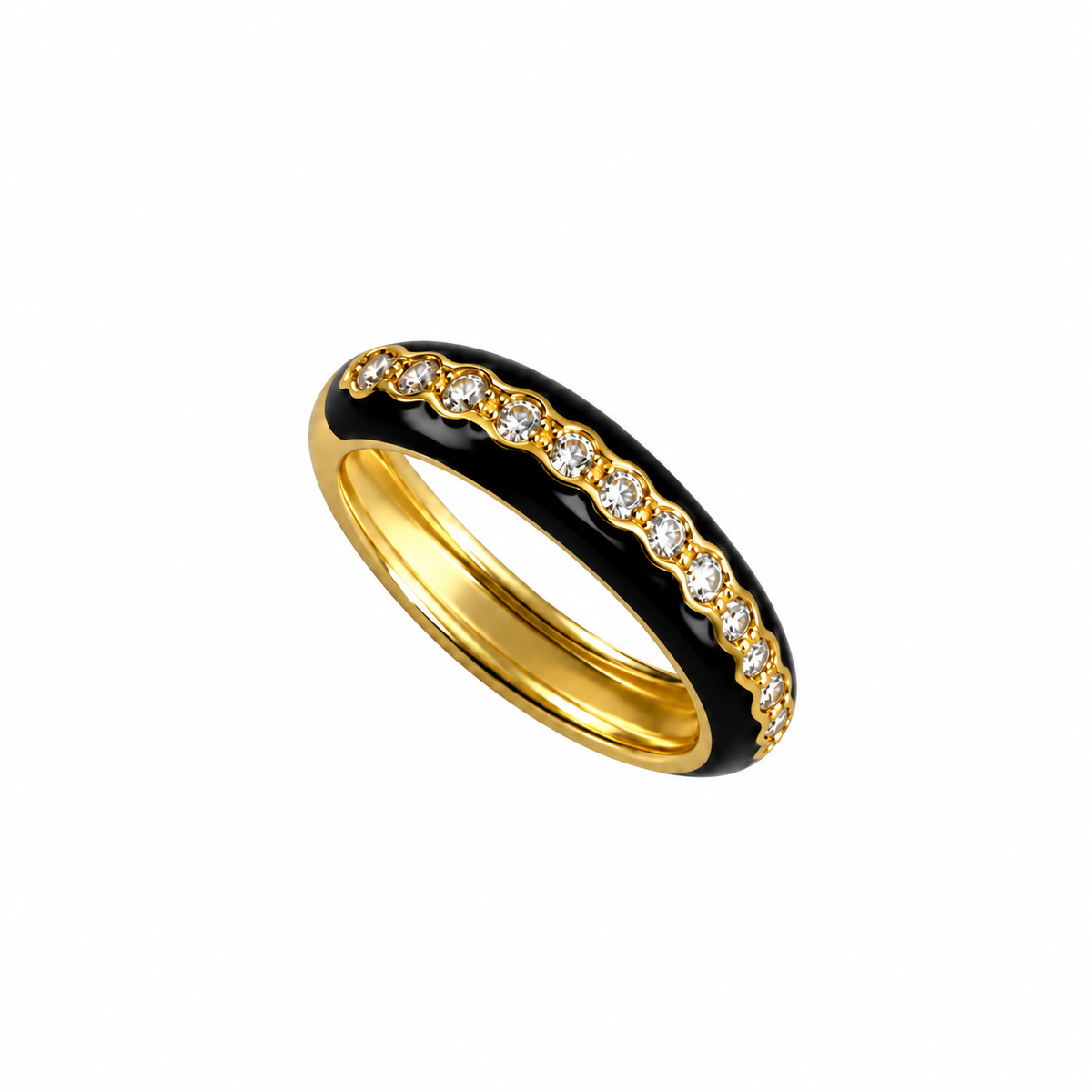 925 Silber Ring Slim schwarz – Produktansicht