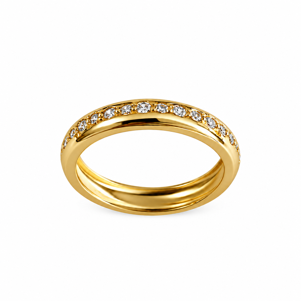 925 Silber Ring Slim vergoldet – Produktansicht