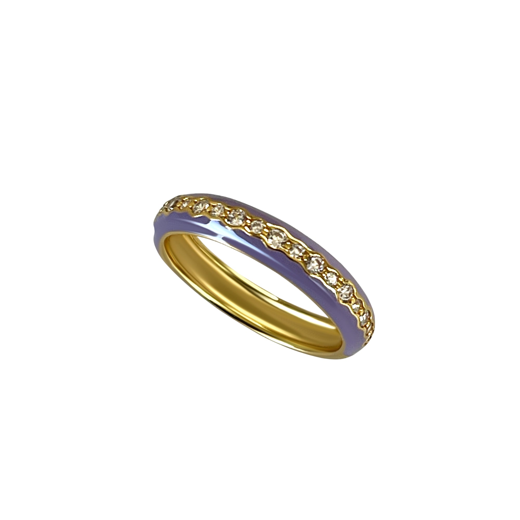 925 Silber Ring Slim violett  Gr. 52