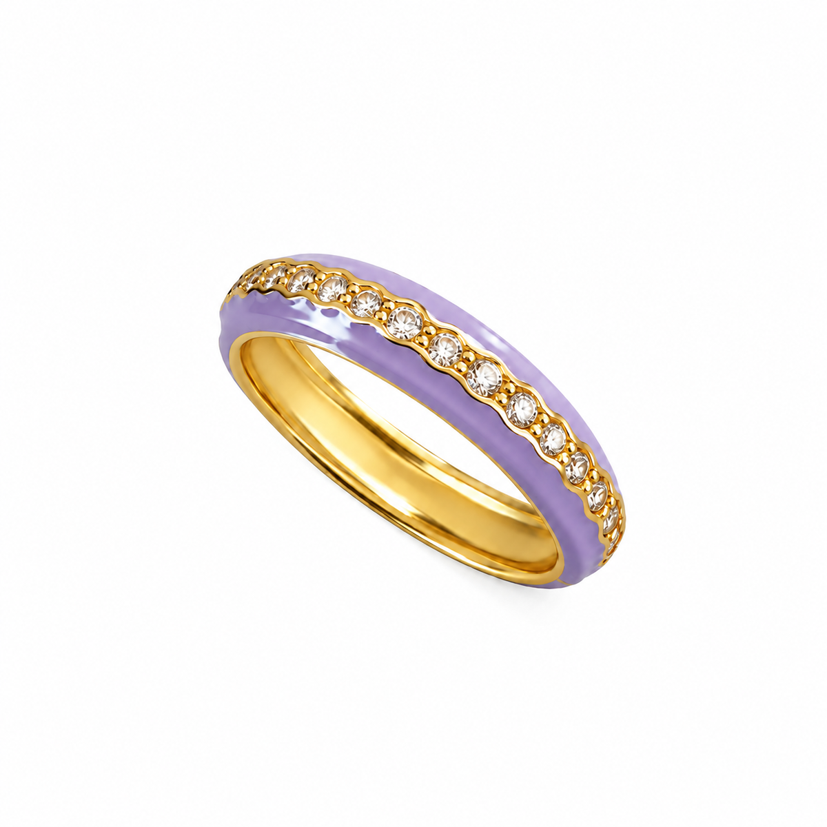 925 Silber Ring Slim violett – Produktansicht