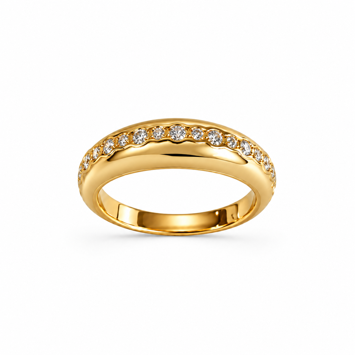 925 Silber Ring Bold vergoldet – Produktansicht