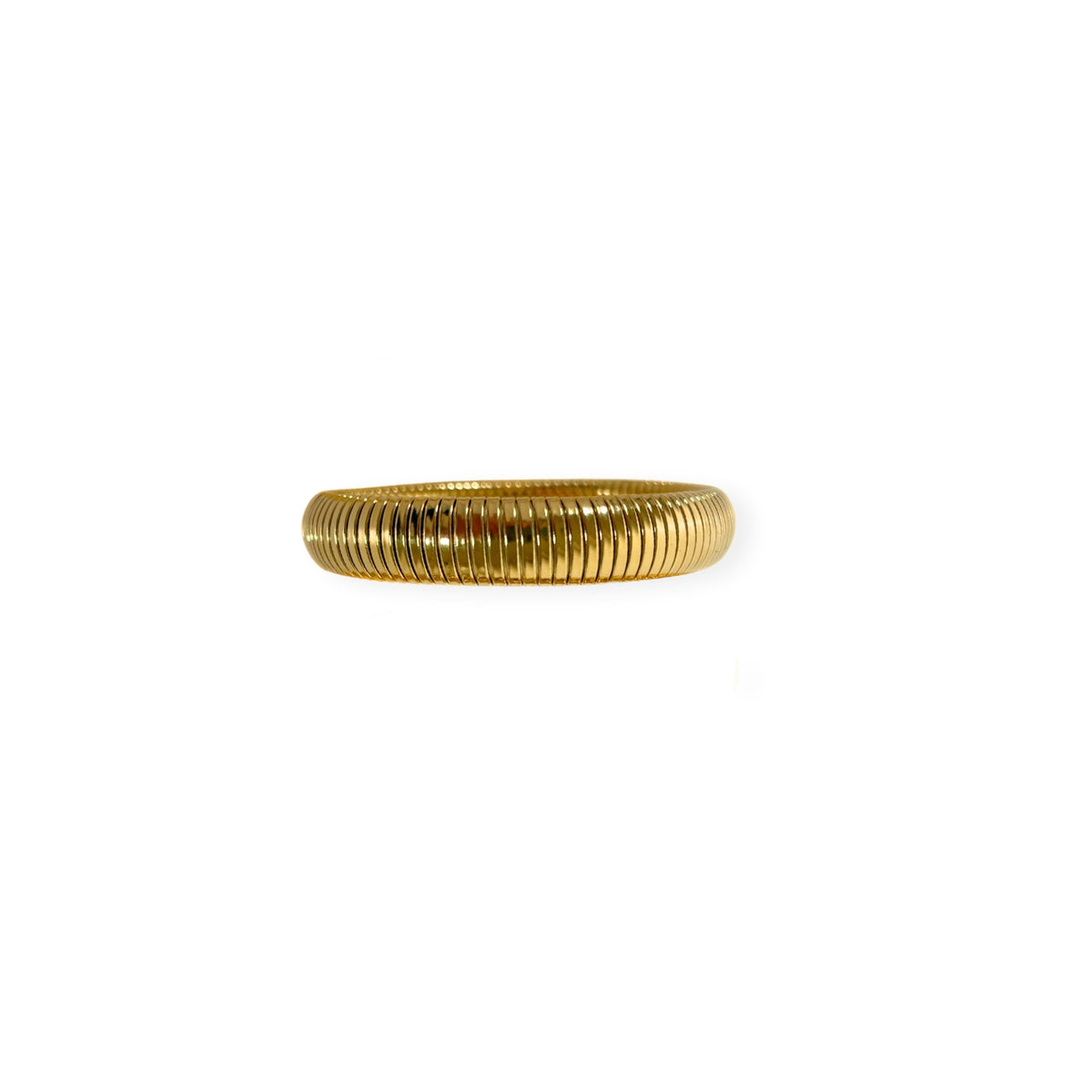 Flexibles Armband Linie aus Edelstahl in Gold, 12 mm breit