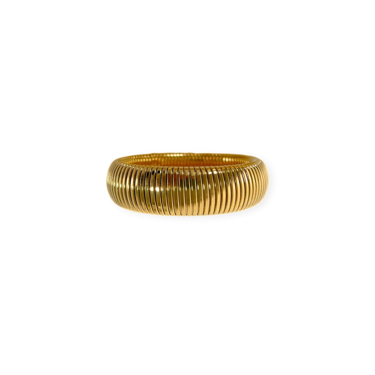 Flexibles Armband Linie aus Edelstahl in Gold, 20 mm breit