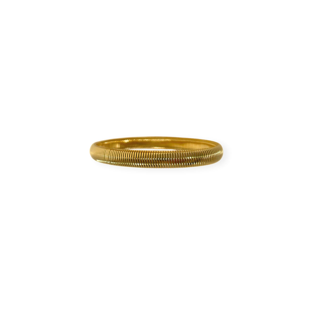 Flexibles Armband Linie aus Edelstahl in Gold, 8 mm breit