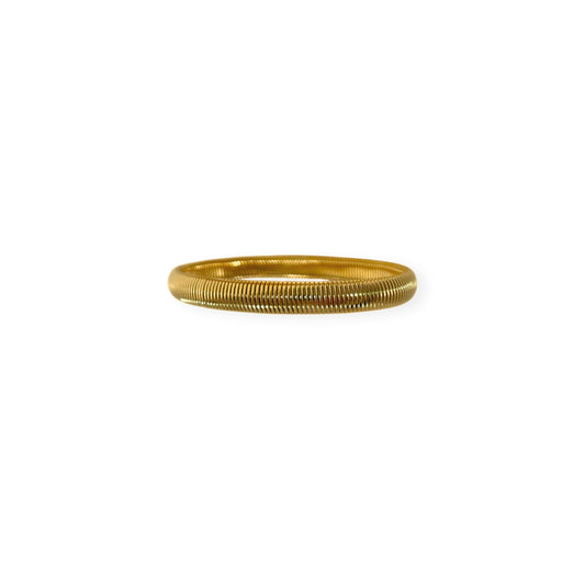 Flexibles Armband Linie aus Edelstahl in Gold, 8 mm breit