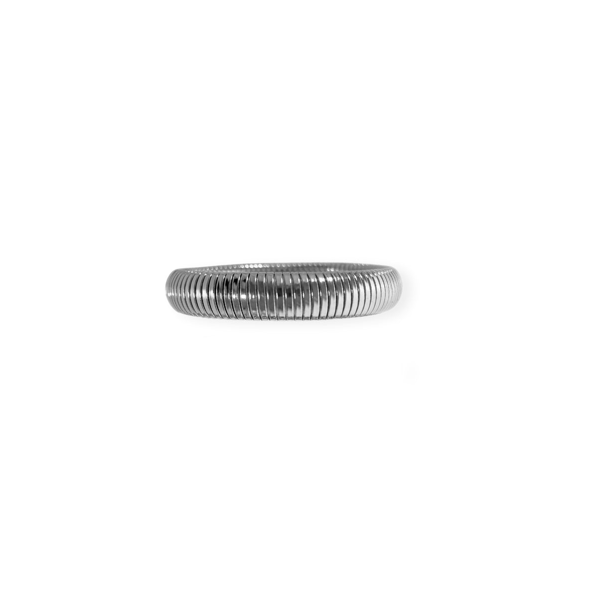 Flexibles Armband Linie aus Edelstahl in Silber, 12 mm breit