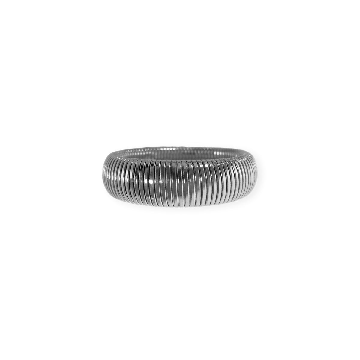 Flexibles Armband Linie aus Edelstahl in Silber, 20 mm breit