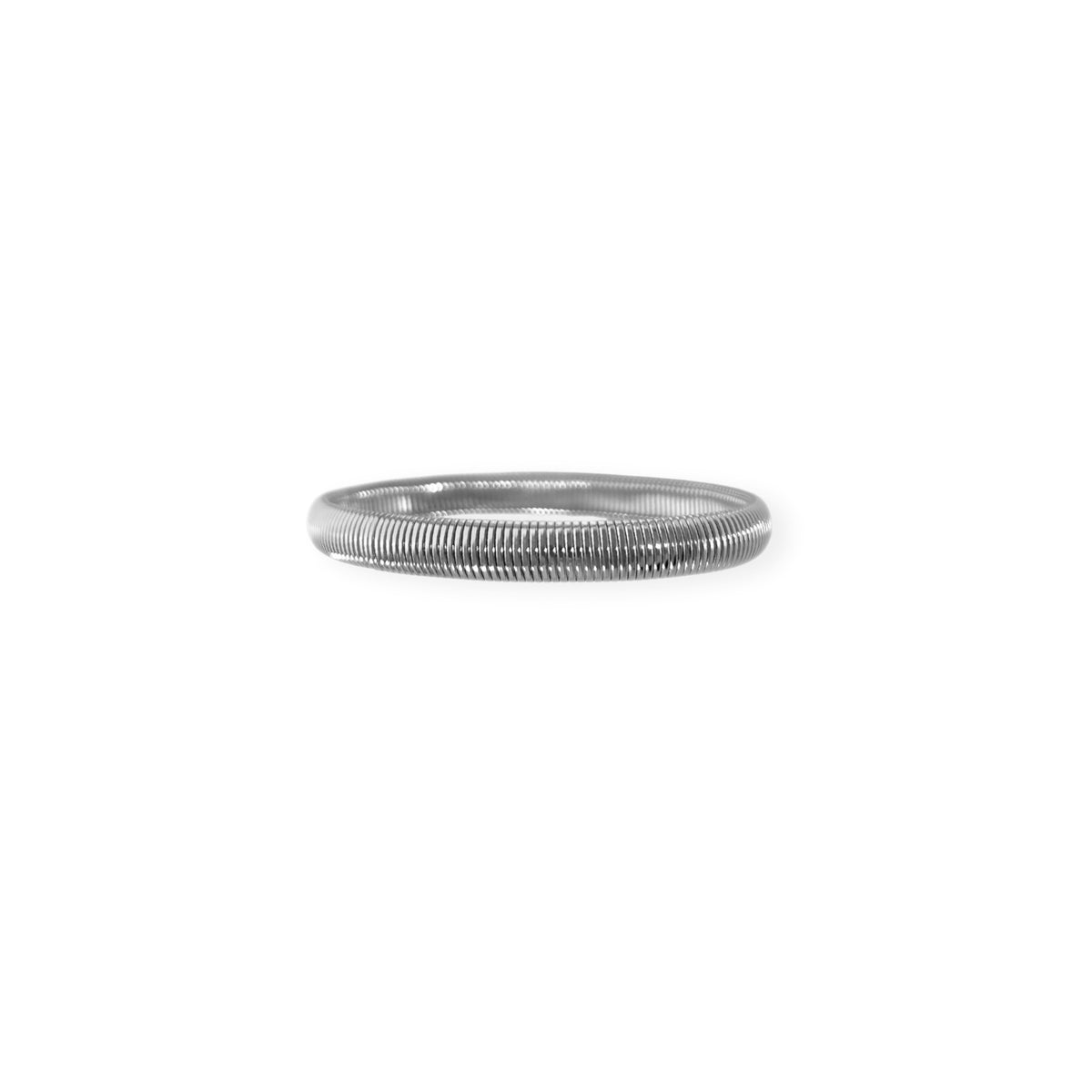 Flexibles Armband Linie aus Edelstahl in Silber, 8 mm breit