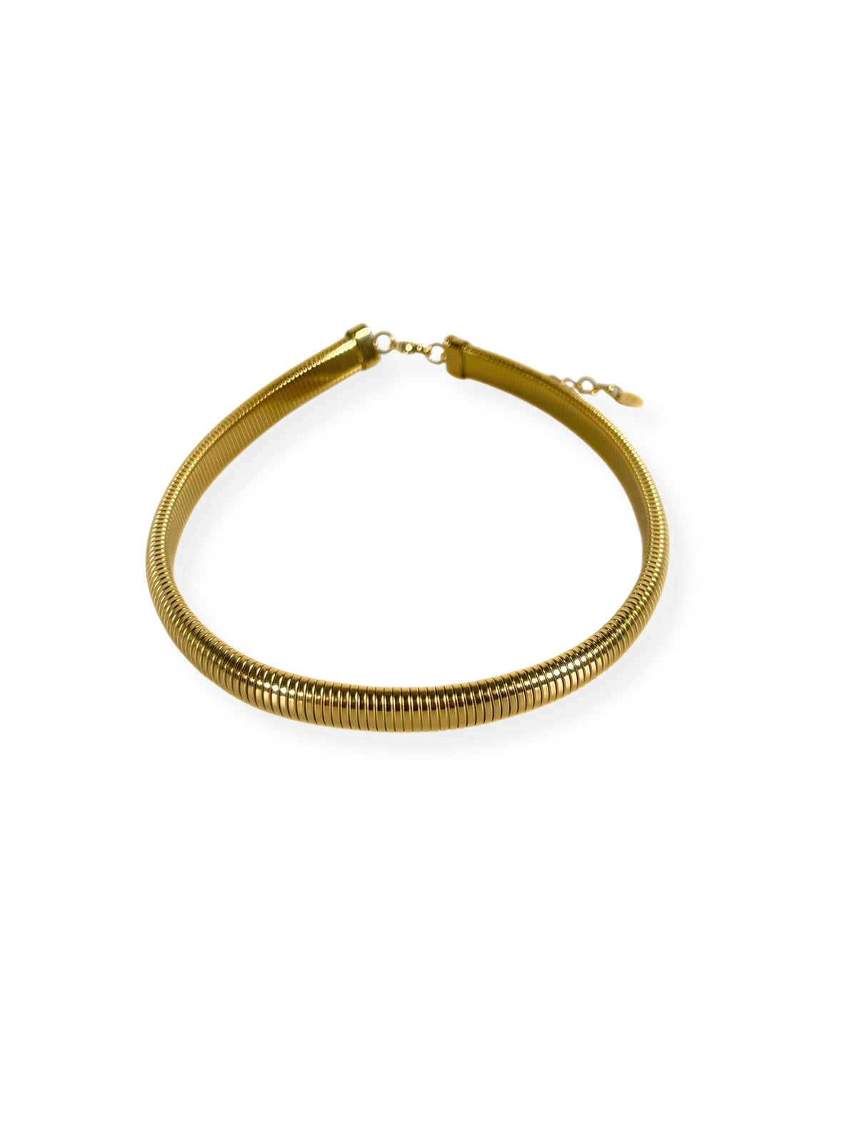 Choker Linea aus 18K PVD-vergoldetem Edelstahl in Gesamtansicht